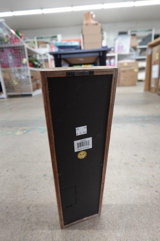 DecMode 15" Battery Operated Geometric Brown Accent Lamp with Clear Metal Shade - Image 5