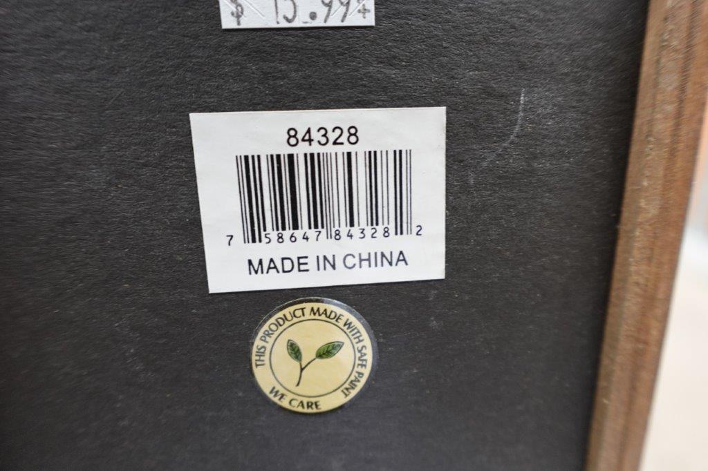 DecMode 15" Battery Operated Geometric Brown Accent Lamp with Clear Metal Shade - Image 6