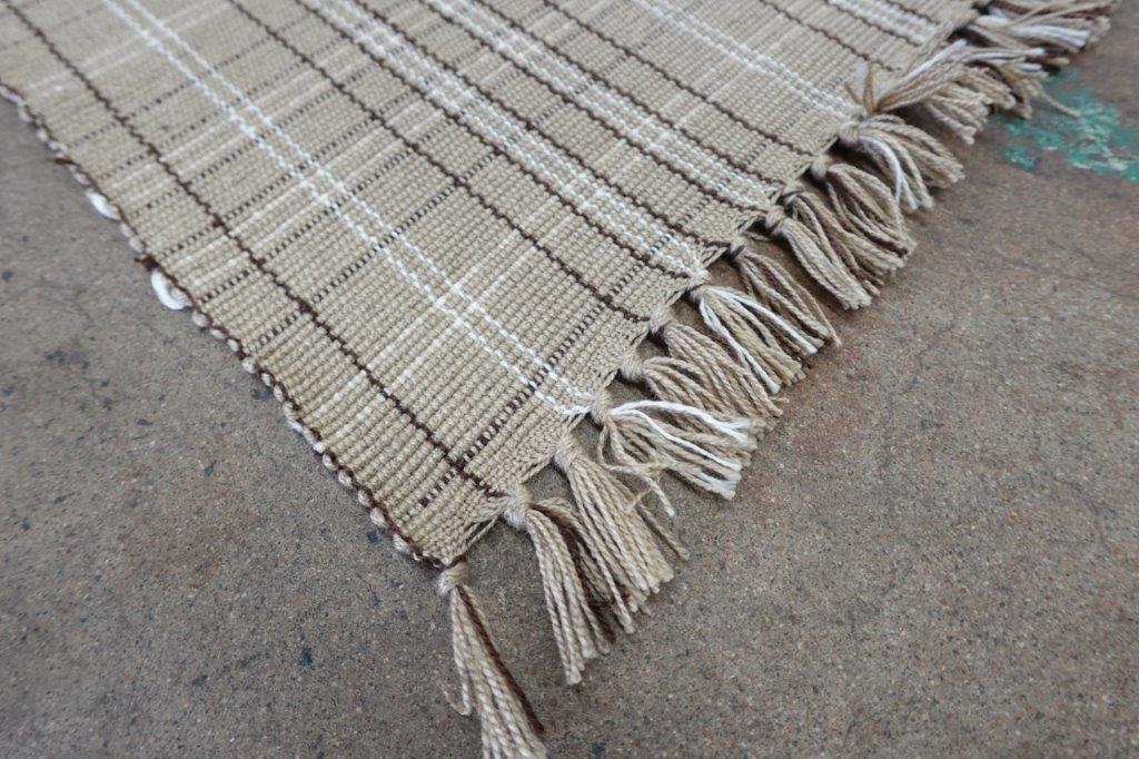 My Texas House Neutral Check Indoor/Outdoor Layering Rug 38" x 58" - Image 5
