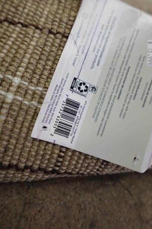 My Texas House Neutral Check Indoor/Outdoor Layering Rug 38" x 58" - Image 6