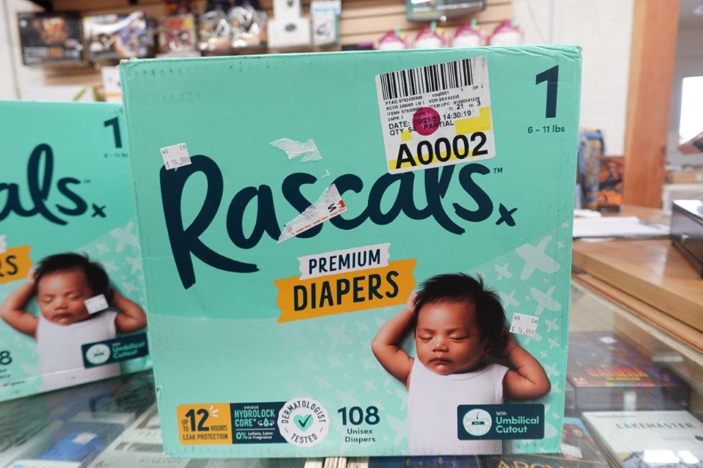 Size1 108 Count Rascals Premium Absorbent Baby Diapers - Image 2