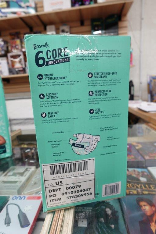 Size1 108 Count Rascals Premium Absorbent Baby Diapers - Image 5