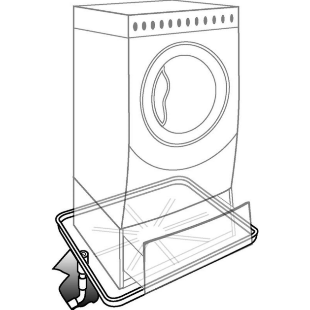 Camco Washing Machine Drain Pan 30 ½" x 34 ½" OD, PVC Fitting (20786)