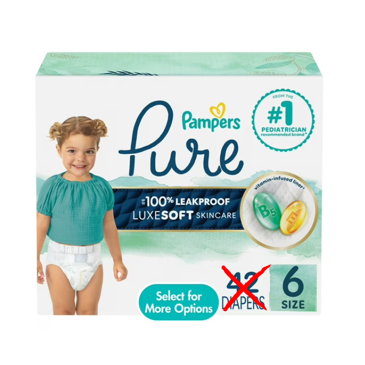 Pampers PURE PROTECTION Baby Diapers – Size 6, 21-Count
