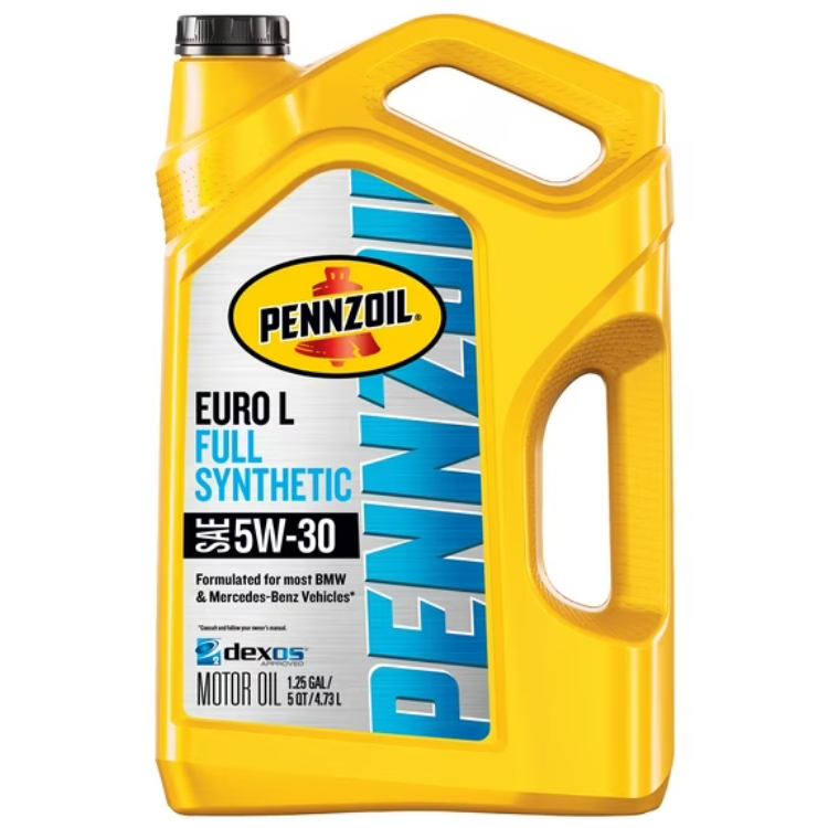 Pennzoil Platinum Euro L Full Synthetic 5W‑30 Motor Oil,5 Quart