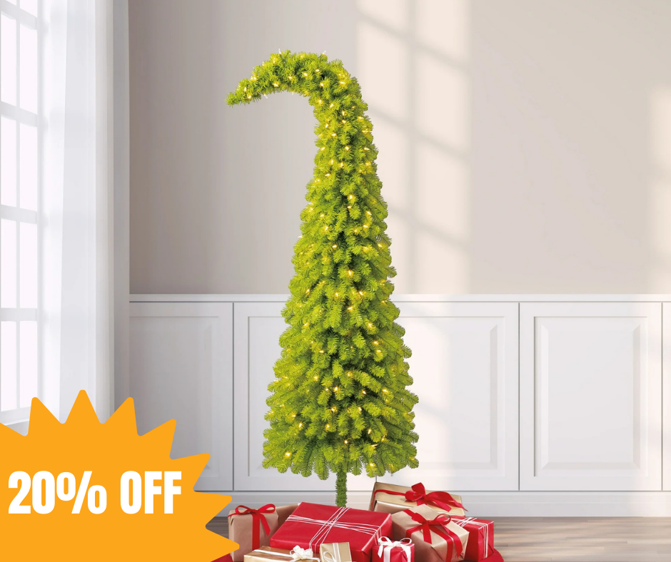 Holiday Time Lawndale 6 ft Pre-Lit Spruce Green Artificial Christmas Tree