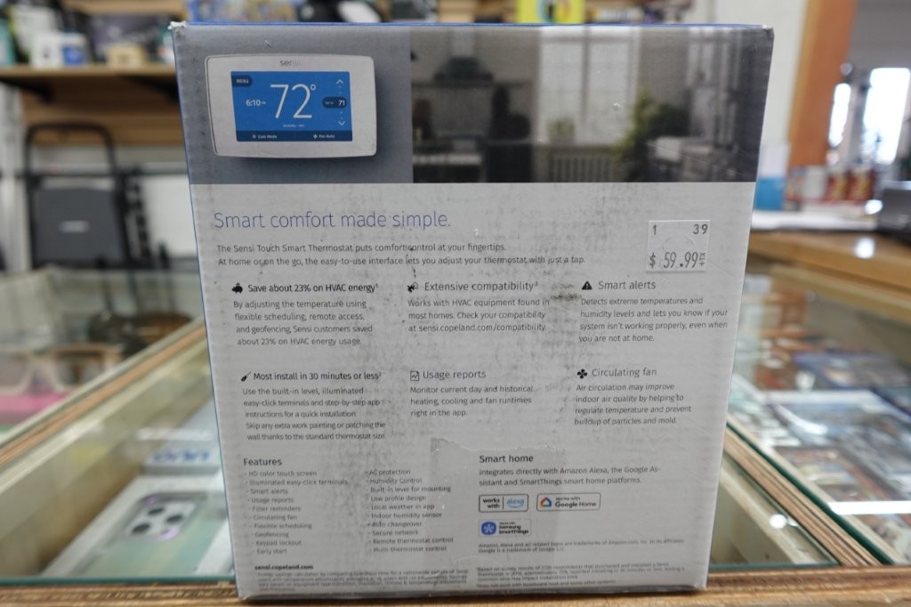 Emerson Sensi Touch Smart Programmable Wi-Fi Thermostat ,C-Wire Required - White - Image 3