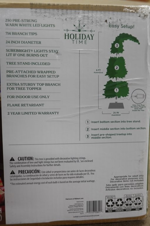 Holiday Time Lawndale 6 ft Pre-Lit Spruce Green Artificial Christmas Tree - Image 4