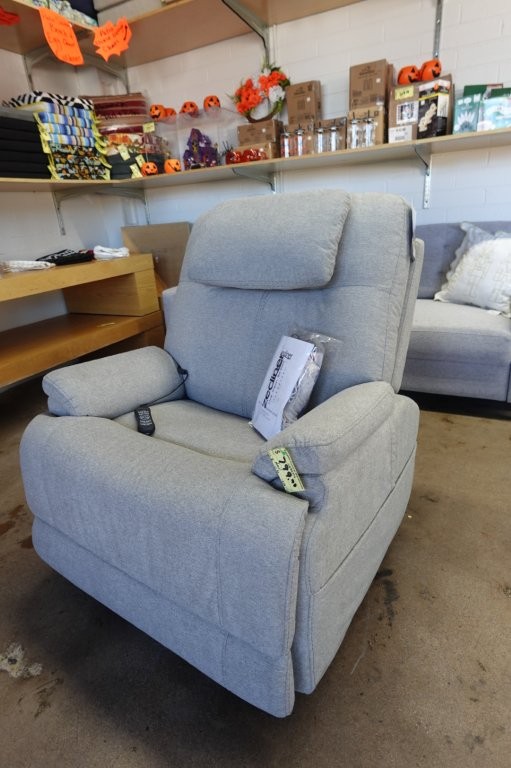 Flexsteel Zecliner Power Lift Sleep Recliner with Power Headrest and Lumbar - Light Gray - Image 3