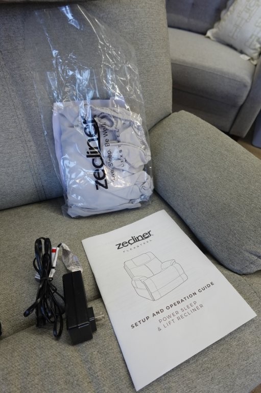 Flexsteel Zecliner Power Lift Sleep Recliner with Power Headrest and Lumbar - Light Gray - Image 11