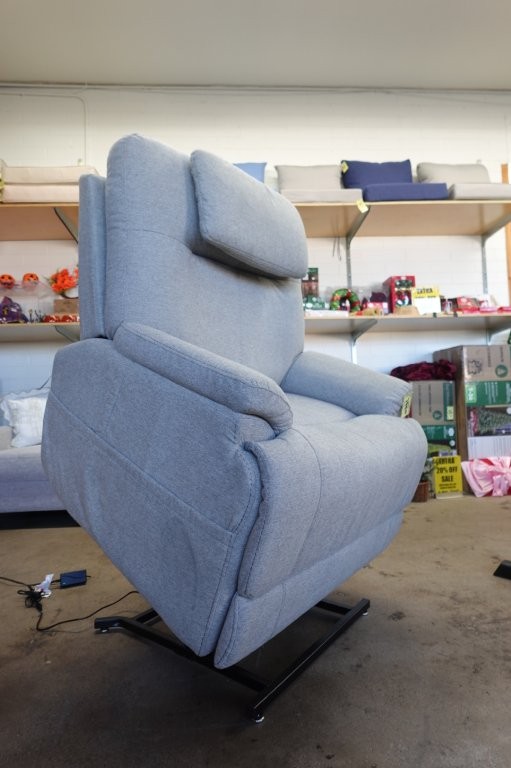 Flexsteel Zecliner Power Lift Sleep Recliner with Power Headrest and Lumbar - Light Gray - Image 7