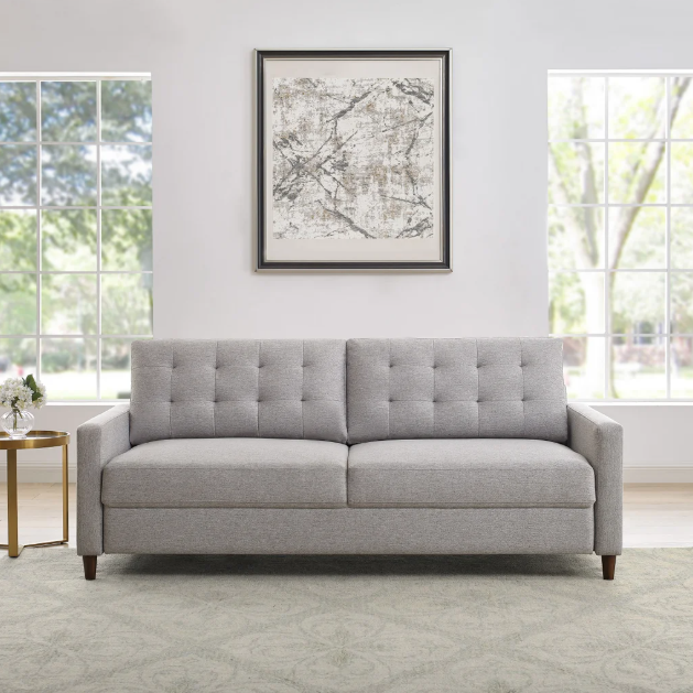 Lillian August Ella Convertible Sleeper Sofa Couch in Gray