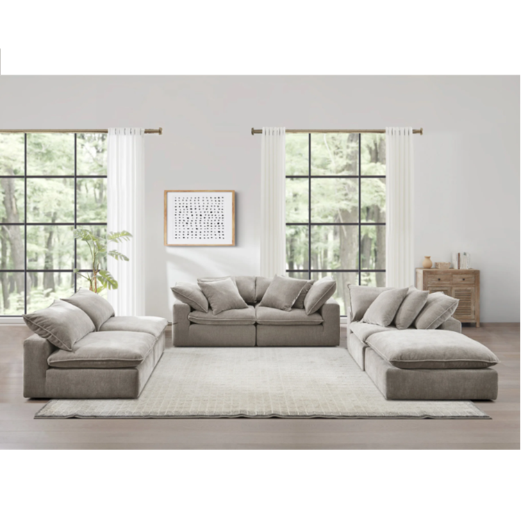 Aiden & Ivy Sereen 6 pc Fabric Modular Sectional Sofa Couch Set - Image 2