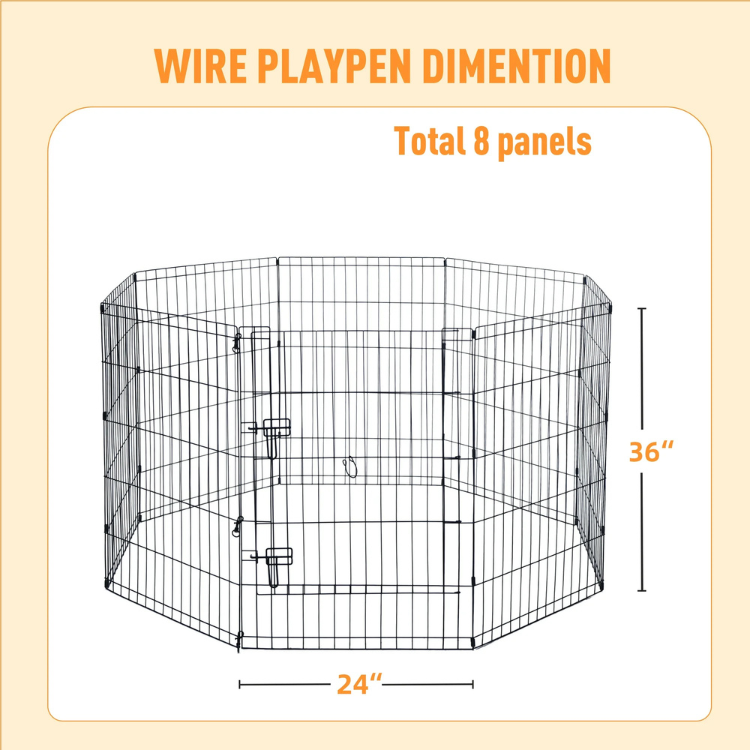 Vibrant Life 8‑Panel Wire Play Pen for Pets - 36″ - Image 7