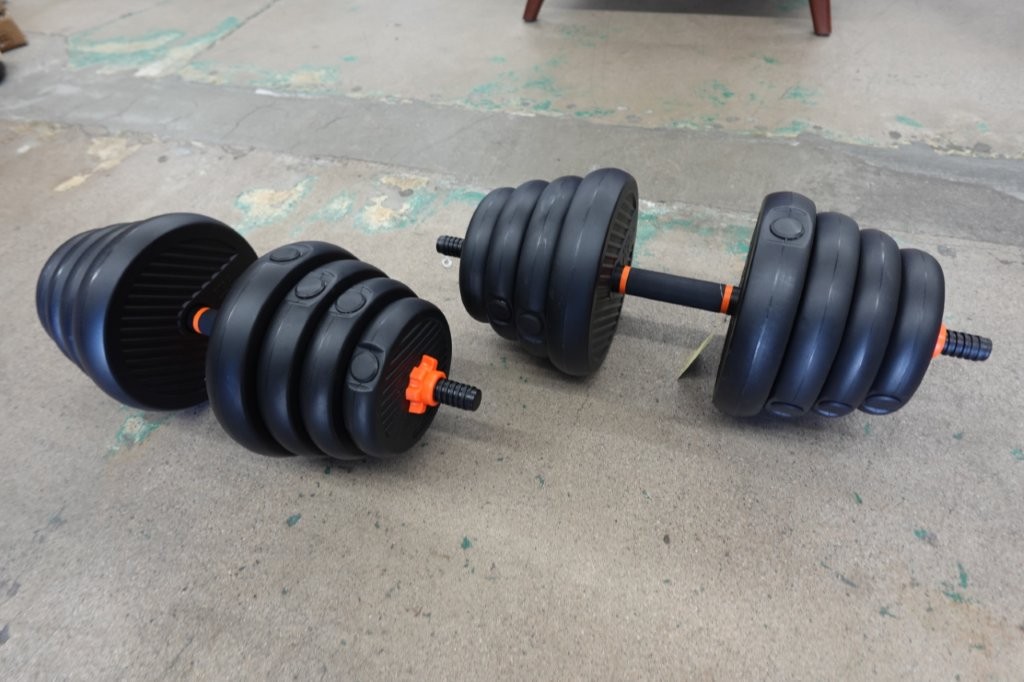 UPGO 70 lb Adjustable Dumbbell Set w/ Connector - Image 3