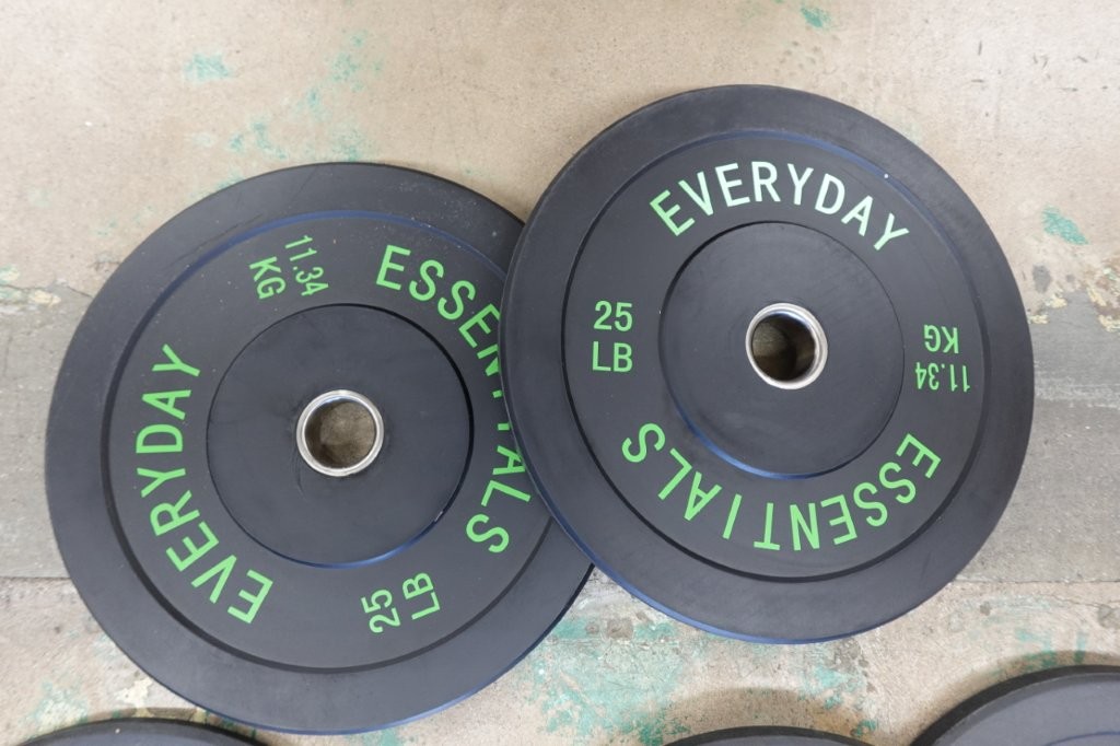 BalanceFrom Black Bumper Plate 6-Piece Set - Image 6