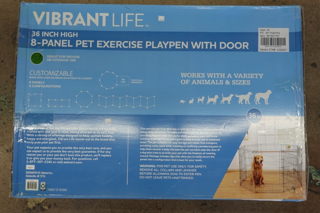 Vibrant Life 8‑Panel Wire Play Pen for Pets - 36″ - Image 5