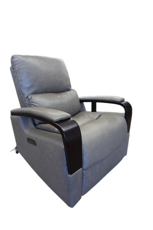 Shayne Leather Power Recliner Sofa Chair with Power Headrest - Image 3