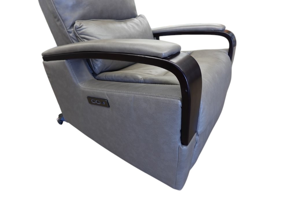 Shayne Leather Power Recliner Sofa Chair with Power Headrest - Image 7