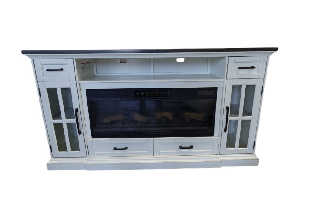 Twin Star Slone Mantel TV Stand Electric Fireplace - Image 4