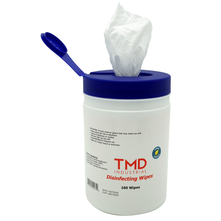 TMD Industrial Lemon Scent Sanitizing Wipes - 160 Count