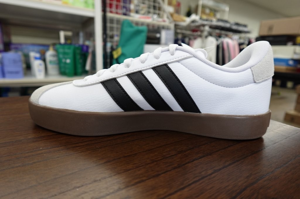 Adidas VL Court 3.0 Sneakers White/Black - Women's 10 - Image 6