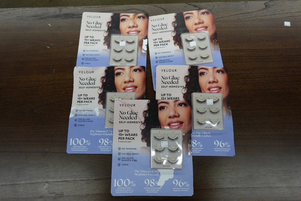 3Pk Velour Self-Adhesive Pre-Trimmed False Lashes - Image 2