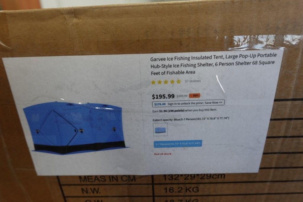 GARVEE Insulated Ice Fishing Shelter Tent - Image 5