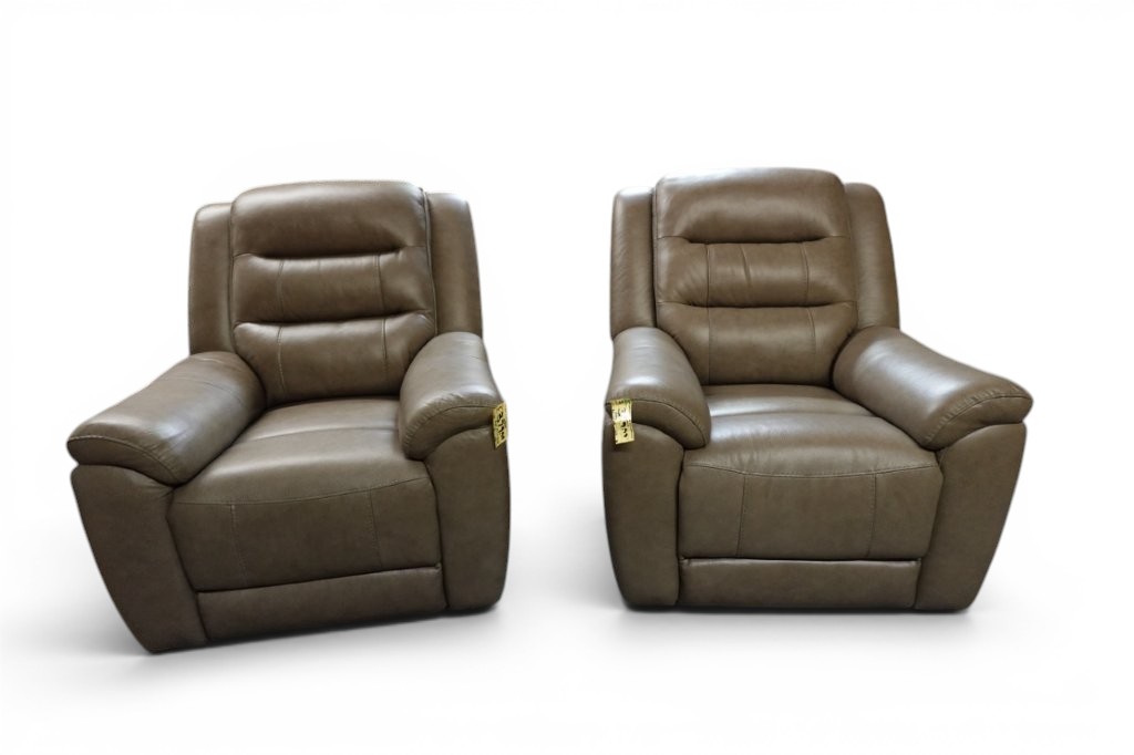 Mason Leather Power Recliner Sofa Chair with Power Headrest - Image 3