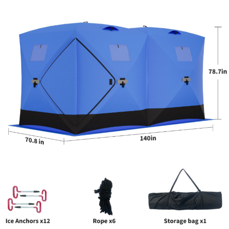 GARVEE Insulated Ice Fishing Shelter Tent - Image 6