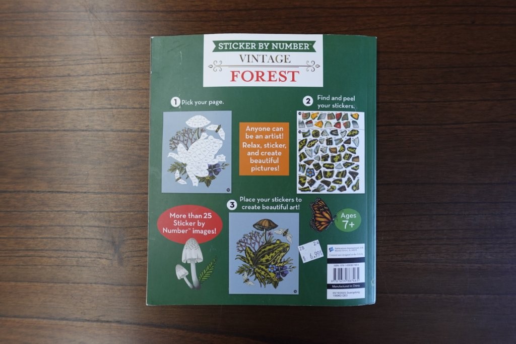 Brain Games Sticker by Number Vintage Forest Activity Book - Image 3