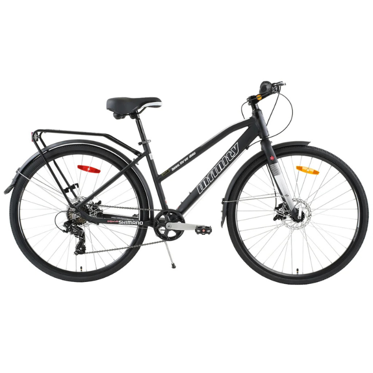 Unisex 17" Infinity Boss Three Disc, Step Thru Bike in Matte Black - Image 2
