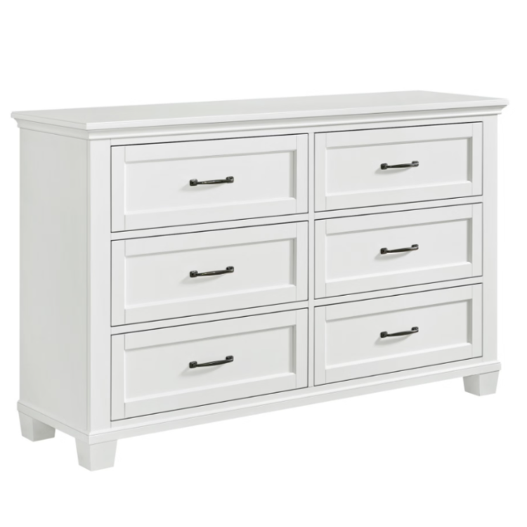 Universal Broadmoore Rose 6 - Drawer Dresser in White