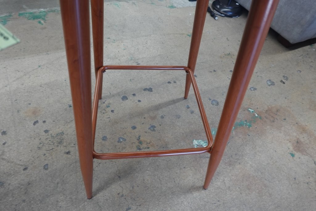 Set of 2, Velvet Upholstered Barstools with Metal Legs - Image 5