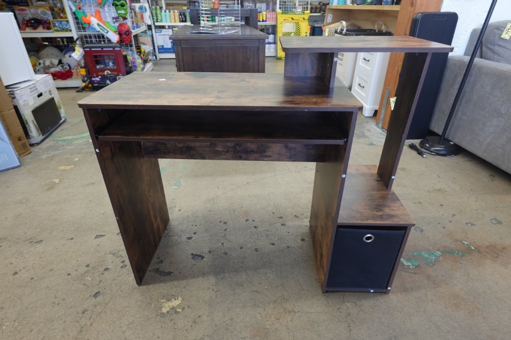 Furinno Compact Computer Desk with Storage - Image 3