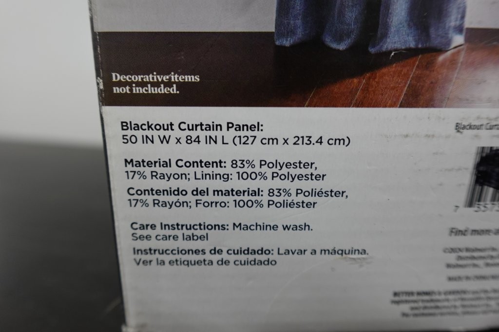 50" x 84" Better Homes & Gardens Woven Textured Blackout Blue Curtain Panel - Image 5