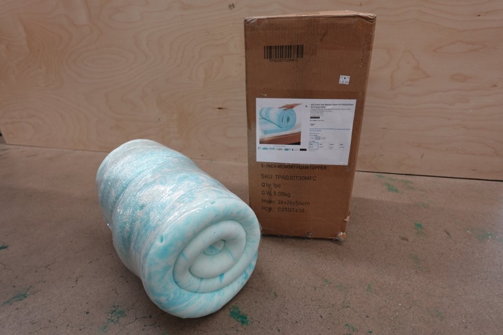 Twin Size - 3" Gel Infused Memory Foam Mattress Topper - Image 2