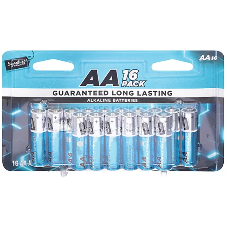 16-Count, Signature Select AA Alkaline Batteries