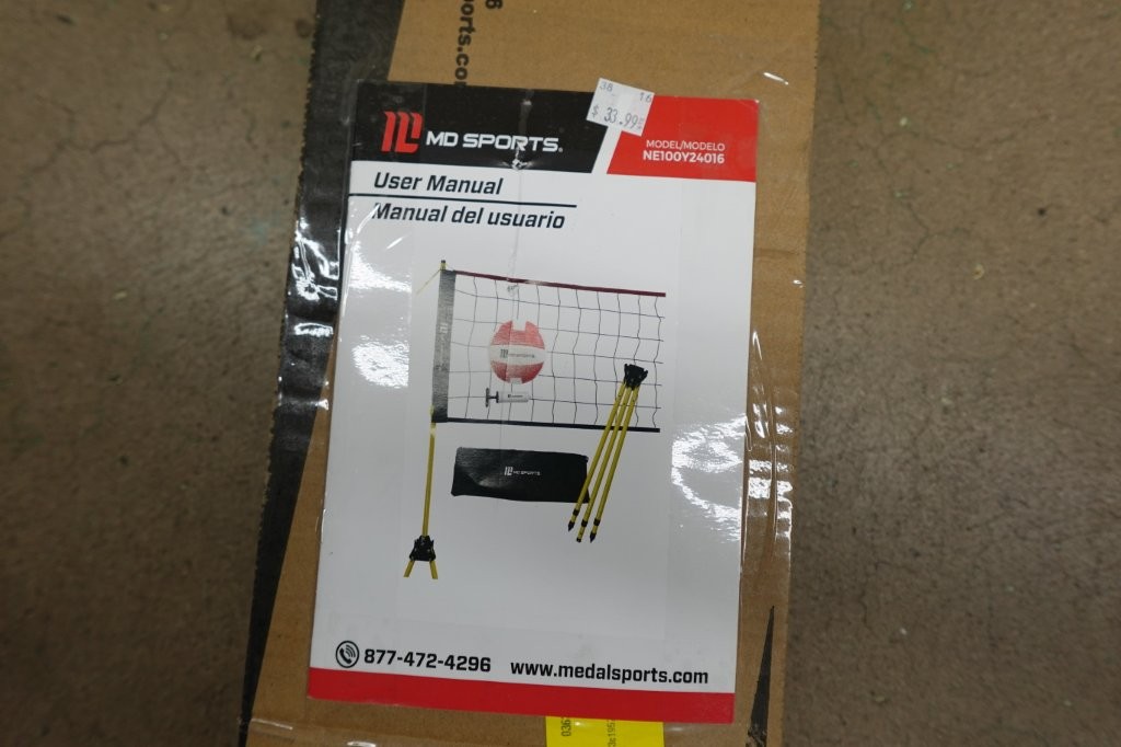 30ft MD Sports Official-Size Volleyball Set with Adjustable Steel Poles - Image 3