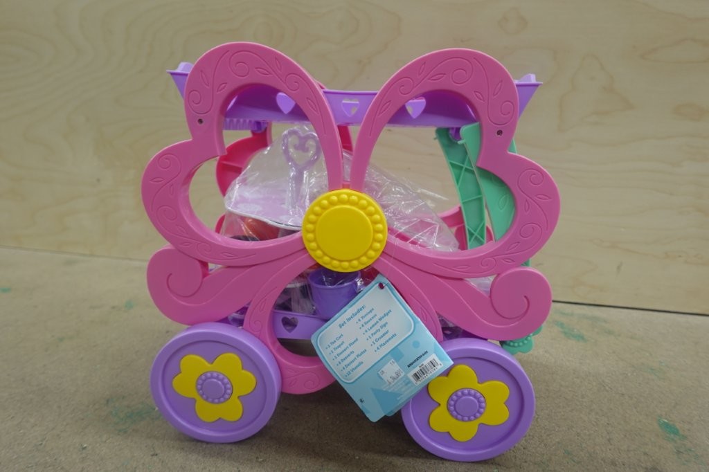 45-Piece Kid Connection Flower Tea Cart Play Set - Image 2