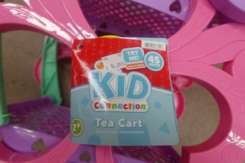 45-Piece Kid Connection Flower Tea Cart Play Set - Image 5