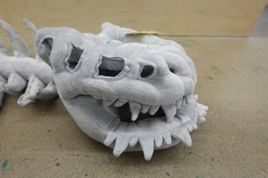 Dinosaur Skeleton Dog Costume with 3D Plush Hood - Image 3