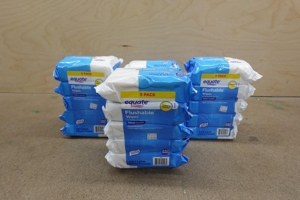 4-Pack Equate Fresh Scent Flushable Wipes - Image 2