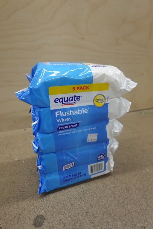 4-Pack Equate Fresh Scent Flushable Wipes - Image 3