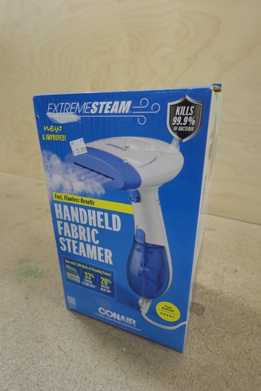 1200W Conair ExtremeSteam Handheld Garment Steamer – White/Blue - Image 2