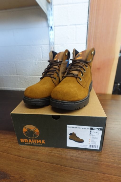 Brahma Bravo 6" Waterproof Soft Toe Work Boots - Mens 7.5 - Image 3