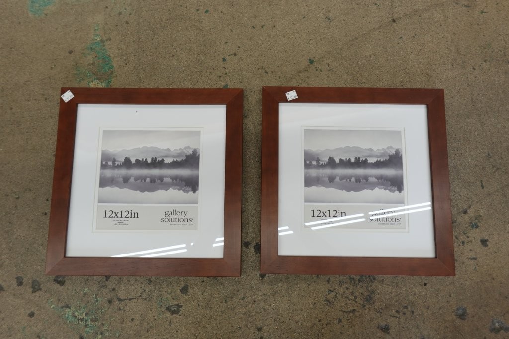 12" x 12" Gallery Solutions Walnut Square Picture Frame - Image 2