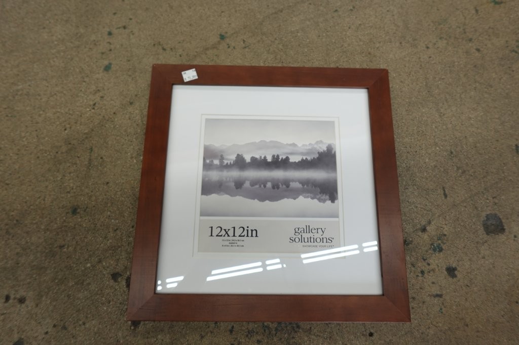12" x 12" Gallery Solutions Walnut Square Picture Frame - Image 3