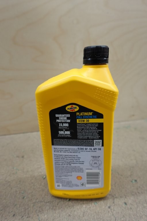 1 qt Pennzoil Platinum Full Synthetic 5W-30 Motor Oil - Image 4