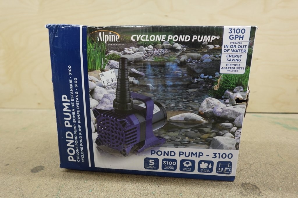 3100 GPH Alpine Corporation Cyclone Submersible Pond Pump - Image 3